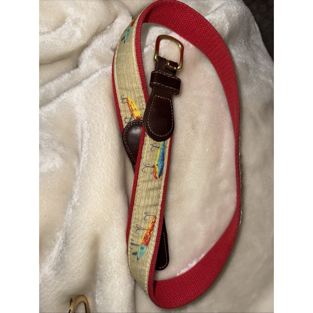 Preston New England Canvas Belt Fishing Lures  Motives Red Size 30